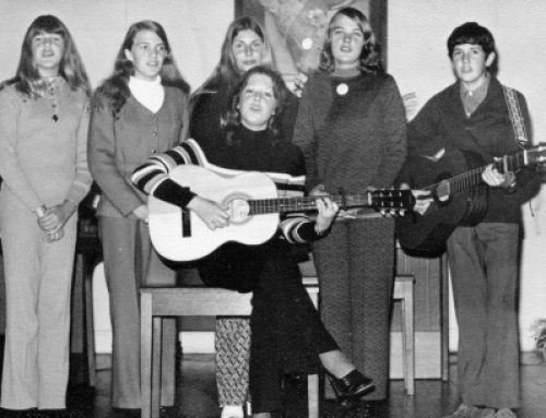 Teenage-singing-group-(Sharon-Huf,-Kerry-Huf,-Julie-Gould, Dale Huf, Steve Russell, Sharny (in-front)